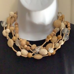 R.J. Graziano Wooden Beaded Becklace